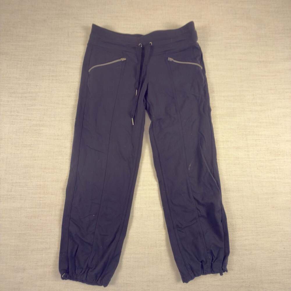 Athleta Women's XS Jogger Pants Black Drawstring Zip Pockets. As Is, small mark